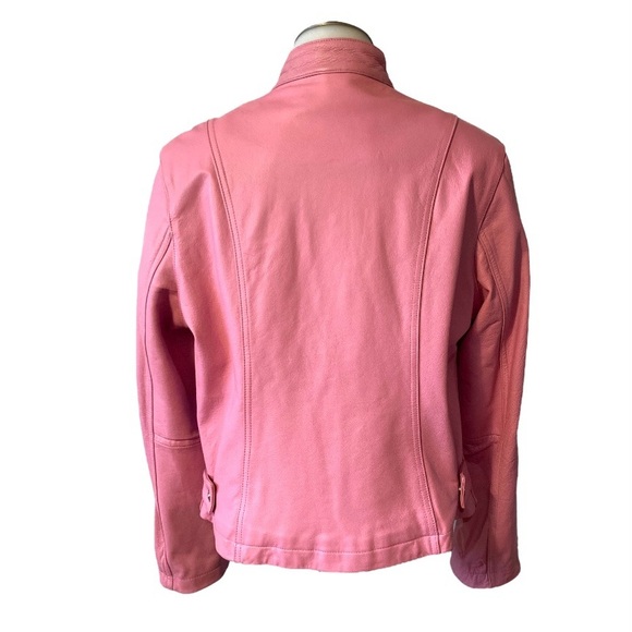 WILSONS LEATHER MAXIMA / SZ L / PINK LEATHER JACKET / EUC - Picture 8 of 10